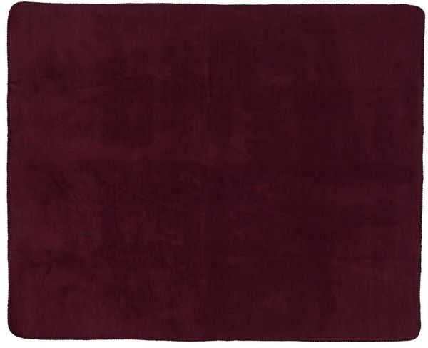 Am image of a Custom Alpine Fleece Value Blanket in Burgundy!