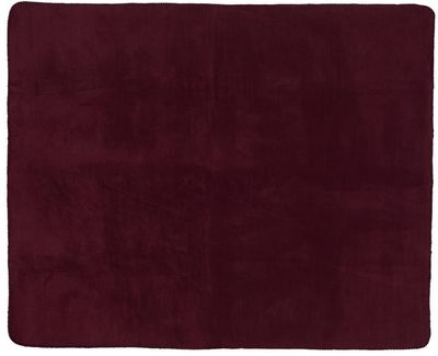 Am image of a Custom Alpine Fleece Value Blanket in Burgundy!