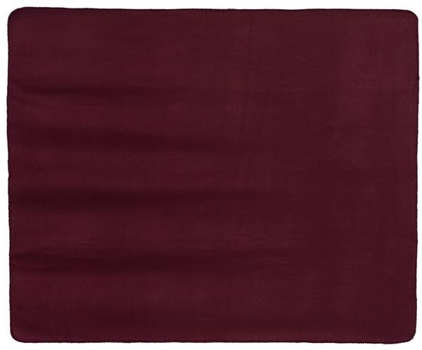 Am image of a Custom Alpine Fleece Value Blanket in Burgundy!