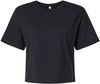 Am image of a Custom American Apparel Womens Fine Jersey Boxy Tee in Black!
