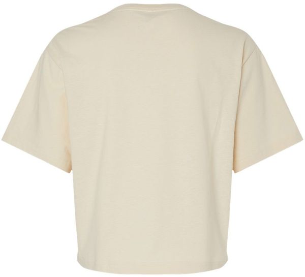 Am image of a Custom American Apparel Womens Fine Jersey Boxy Tee in Creme!