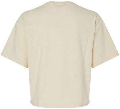 Am image of a Custom American Apparel Womens Fine Jersey Boxy Tee in Creme!