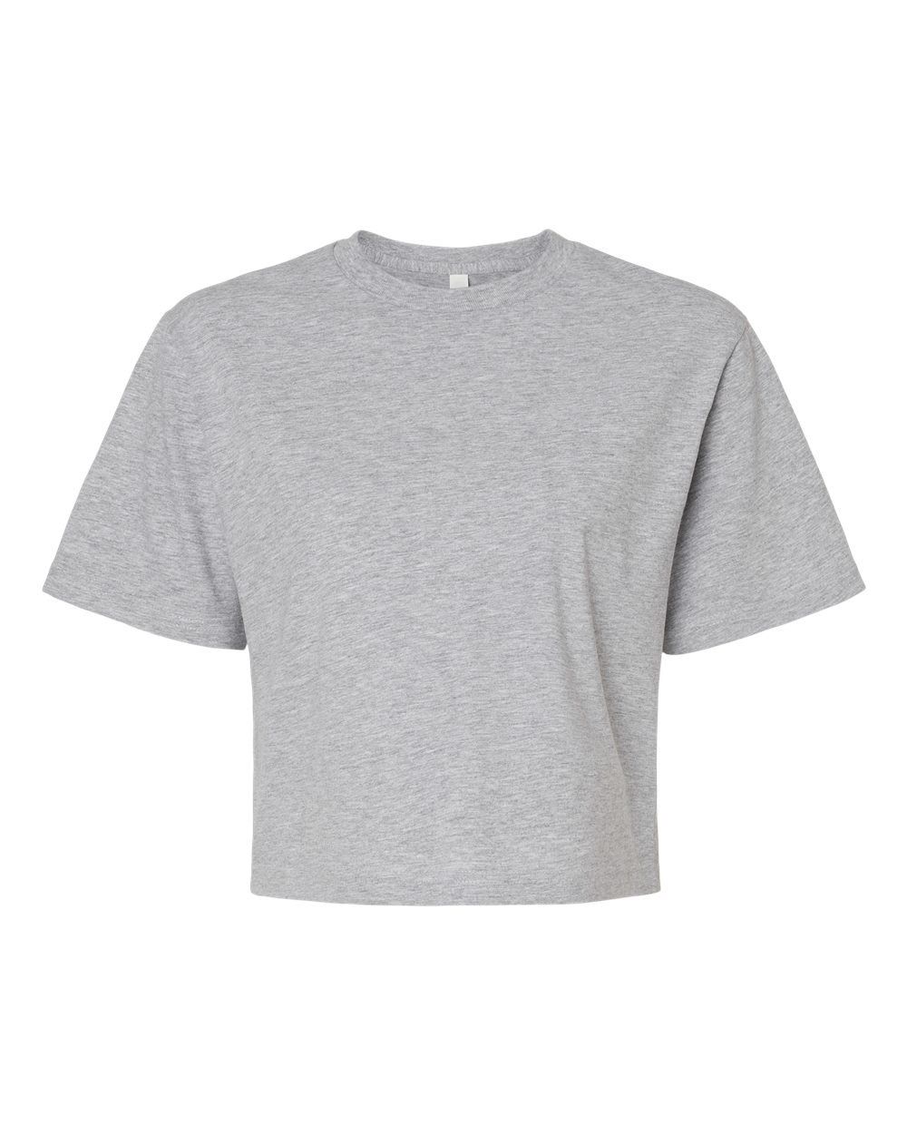 American Apparel Womens Fine Jersey Boxy Tee in Heather Grey