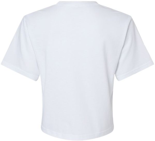 Am image of a Custom American Apparel Womens Fine Jersey Boxy Tee in White!