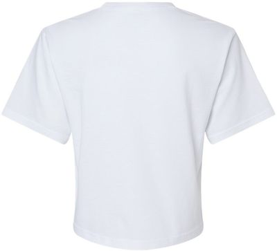 Am image of a Custom American Apparel Womens Fine Jersey Boxy Tee in White!