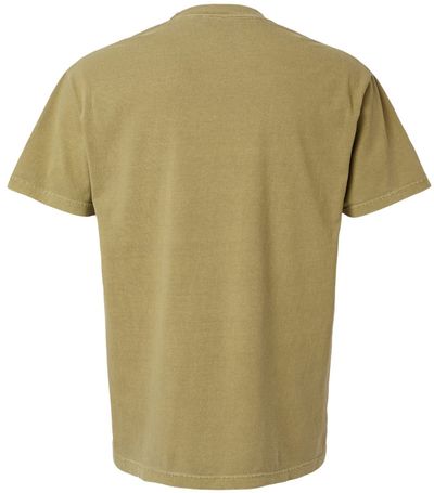 Am image of a Custom American Apparel Garment Dyed Unisex Heavyweight Cotton Tee in Faded Army!