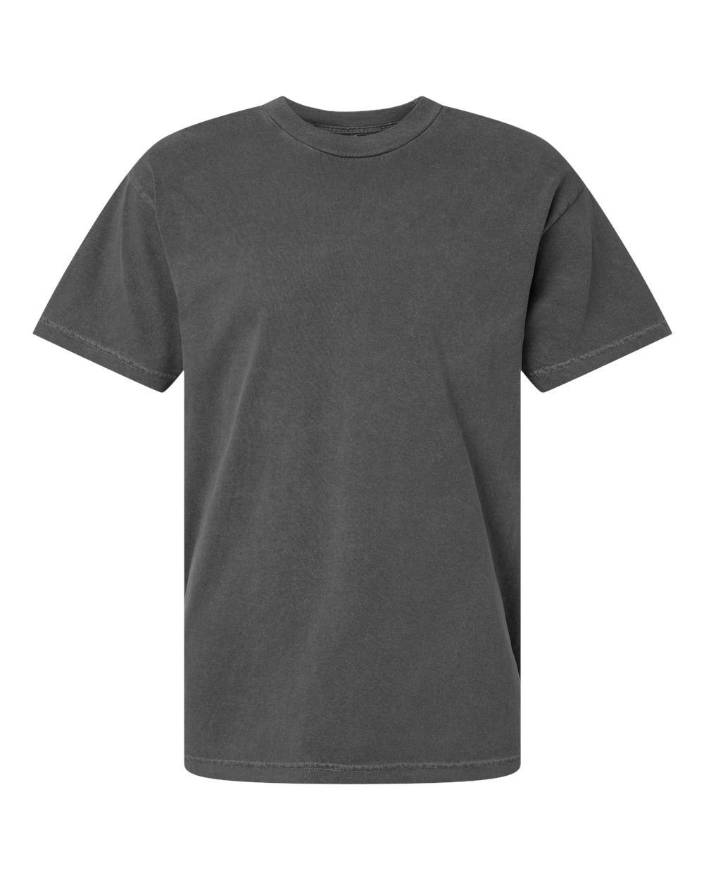 American Apparel Garment Dyed Unisex Heavyweight Cotton Tee in Faded Black