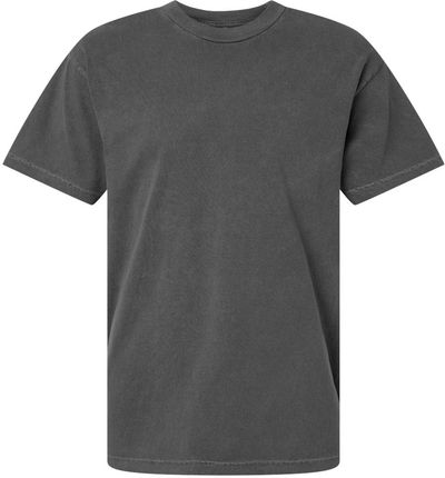 Am image of a Custom American Apparel Garment Dyed Unisex Heavyweight Cotton Tee in Faded Black!