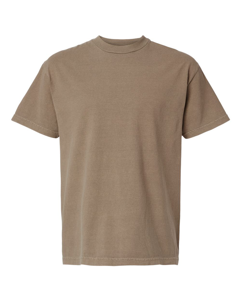 American Apparel Garment Dyed Unisex Heavyweight Cotton Tee in Faded Brown