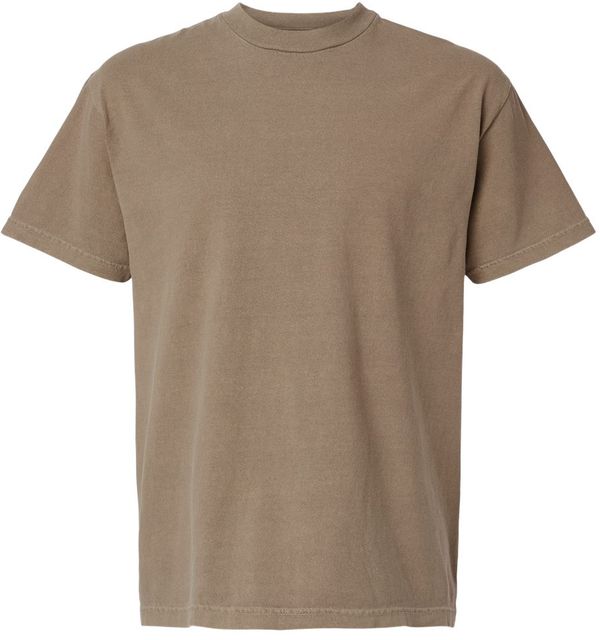 Am image of a Custom American Apparel Garment Dyed Unisex Heavyweight Cotton Tee in Faded Brown!
