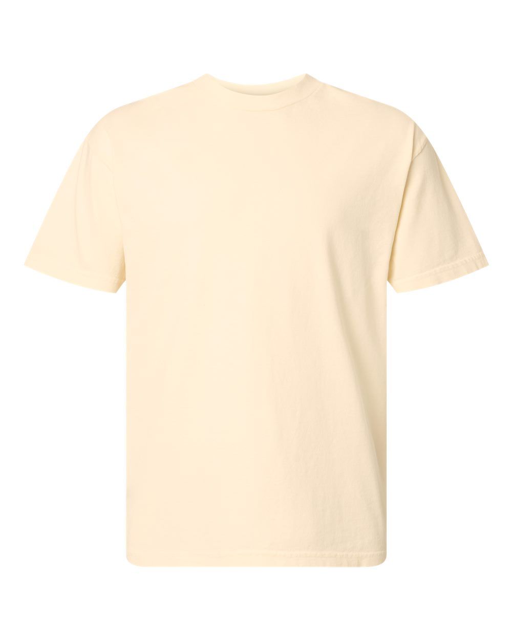 American Apparel Garment Dyed Unisex Heavyweight Cotton Tee in Faded Cream