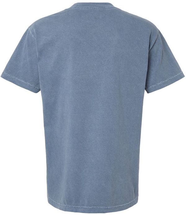 Am image of a Custom American Apparel Garment Dyed Unisex Heavyweight Cotton Tee in Faded Navy!
