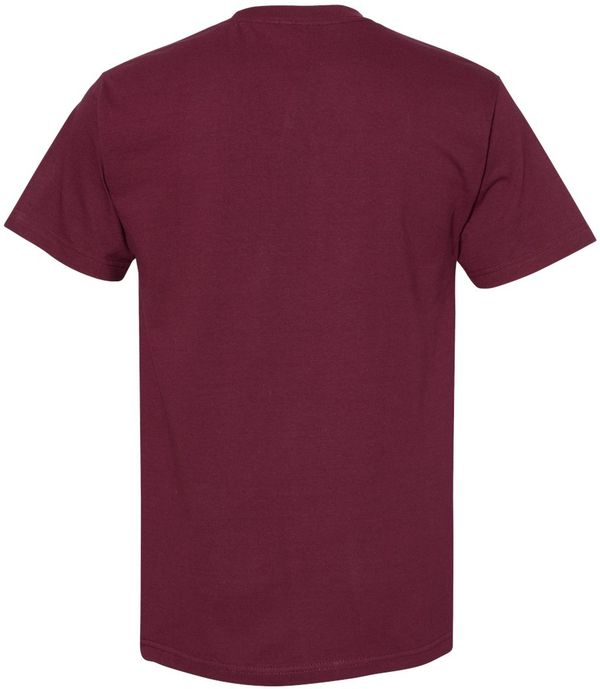 Am image of a Custom American Apparel Heavyweight Cotton Unisex Tshirt in Burgundy!