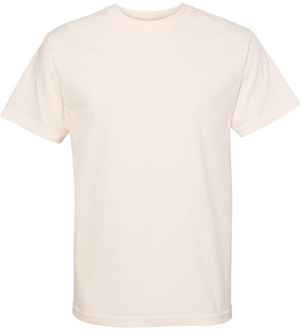 Am image of a Custom American Apparel Heavyweight Cotton Unisex Tshirt in Cream!