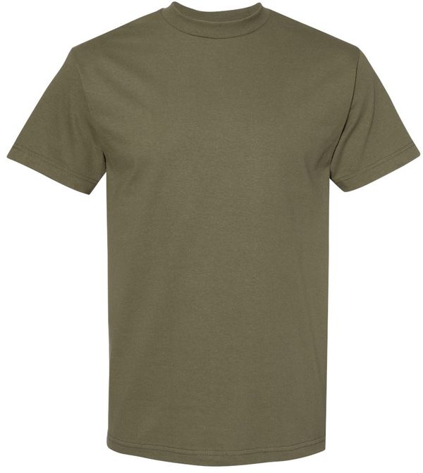 Am image of a Custom American Apparel Heavyweight Cotton Unisex Tshirt in Military Green!