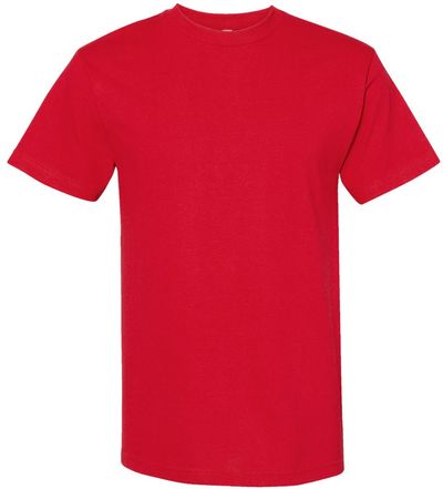 Am image of a Custom American Apparel Heavyweight Cotton Unisex Tshirt in Red!