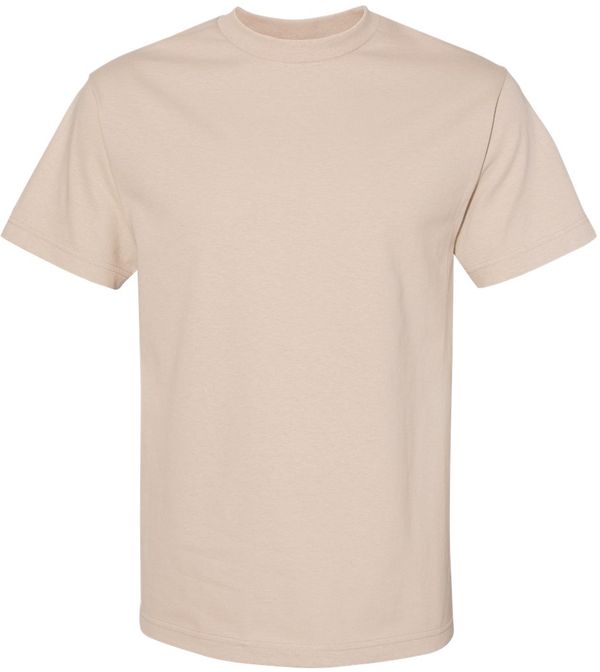 Am image of a Custom American Apparel Heavyweight Cotton Unisex Tshirt in Sand!