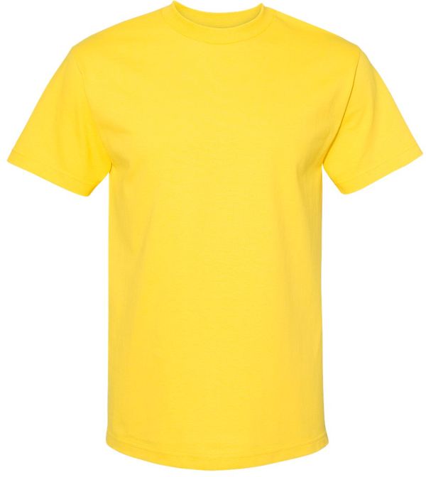 Am image of a Custom American Apparel Heavyweight Cotton Unisex Tshirt in Yellow!