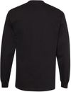 Am image of a Custom American Apparel Heavyweight Cotton Unisex Long Sleeve Tshirt in Black!