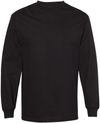Am image of a Custom American Apparel Heavyweight Cotton Unisex Long Sleeve Tshirt in Black!