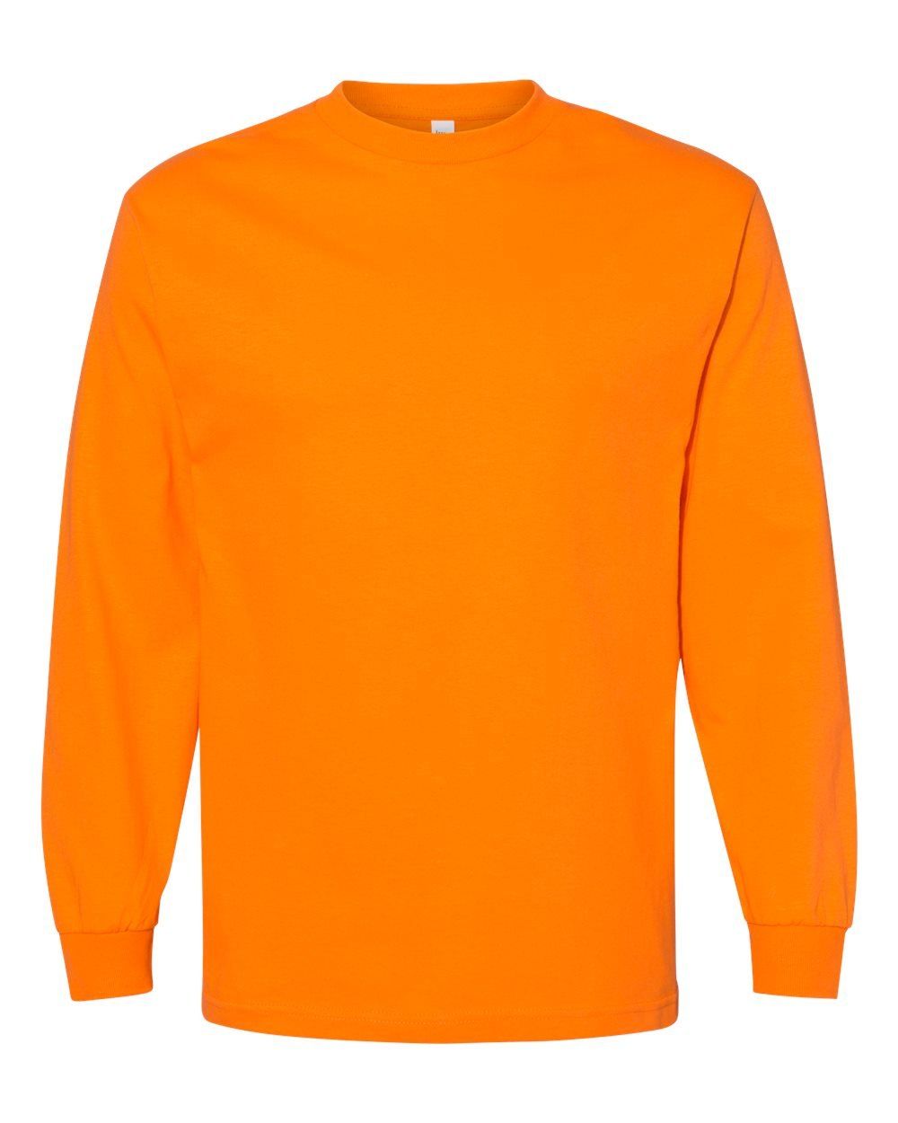 American Apparel Heavyweight Cotton Unisex Long Sleeve Tshirt in Orange