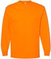 Am image of a Custom American Apparel Heavyweight Cotton Unisex Long Sleeve Tshirt in Orange!