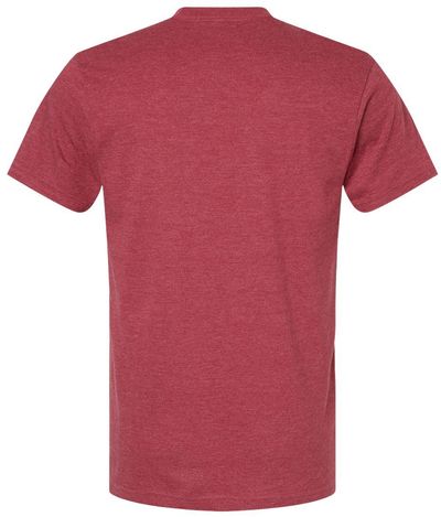 Am image of a Custom American Apparel Unisex CVC Tee in Heather Cardinal!