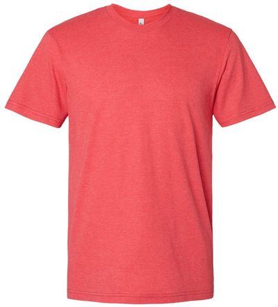 Am image of a Custom American Apparel Unisex CVC Tee in Heather Red!