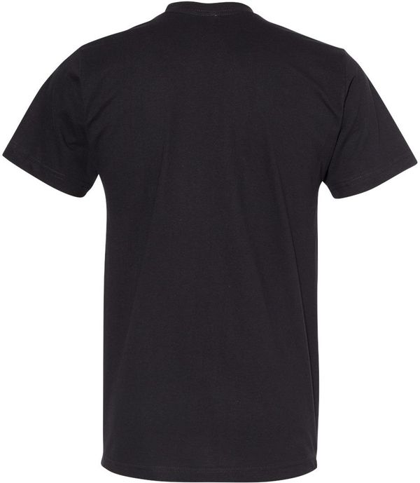 Am image of a Custom American Apparel Fine Jersey Short Sleeve Tee in Black!