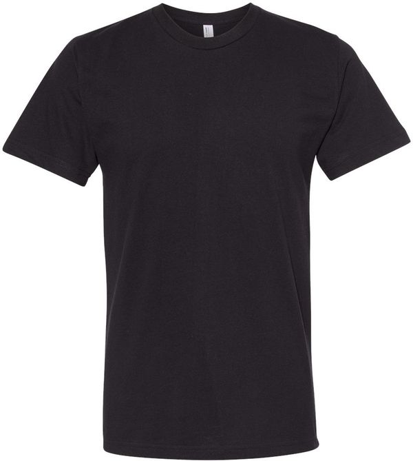 Am image of a Custom American Apparel Fine Jersey Short Sleeve Tee in Black!