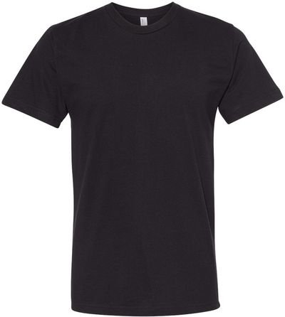 Am image of a Custom American Apparel Fine Jersey Short Sleeve Tee in Black!