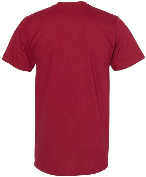 Am image of a Custom American Apparel Fine Jersey Short Sleeve Tee in Cranberry!