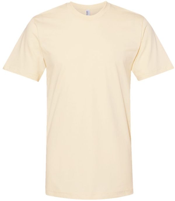 Am image of a Custom American Apparel Fine Jersey Short Sleeve Tee in Cream!
