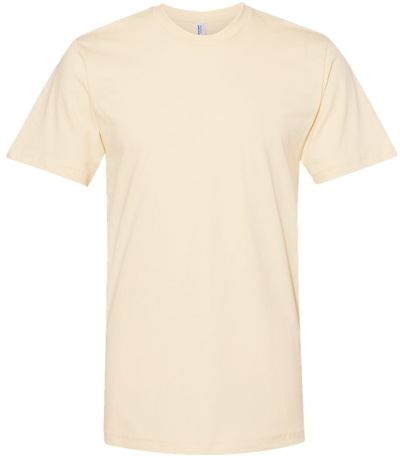 Am image of a Custom American Apparel Fine Jersey Short Sleeve Tee in Cream!