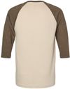 Am image of a Custom American Apparel  Unisex CVC Three Quarter Sleeve Tee in Heather Bone/ Heather!