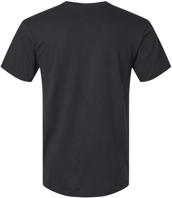 Am image of a Custom American Apparel Unisex CVC Henley Tee in Black!