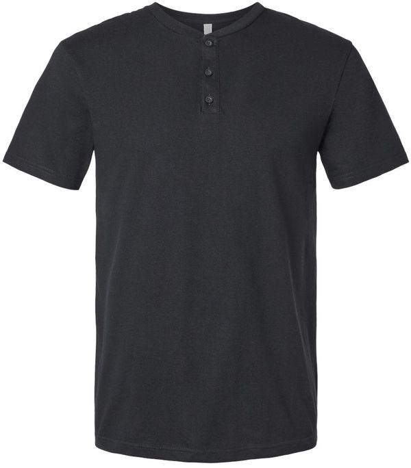 Am image of a Custom American Apparel Unisex CVC Henley Tee in Black!
