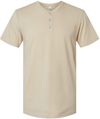 Am image of a Custom American Apparel Unisex CVC Henley Tee in Heather bone!