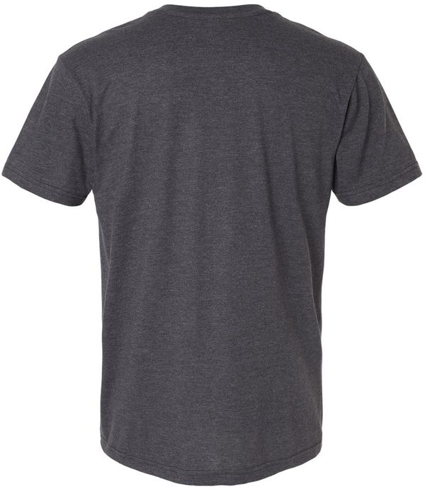 Am image of a Custom American Apparel Unisex CVC Henley Tee in Heather Charcoal!