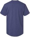 Am image of a Custom American Apparel Unisex CVC Henley Tee in Heather Indigo!