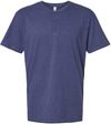 Am image of a Custom American Apparel Unisex CVC Henley Tee in Heather Indigo!
