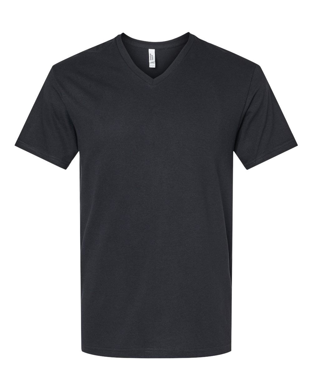 American Apparel Unisex CVC V Neck Tee in Black