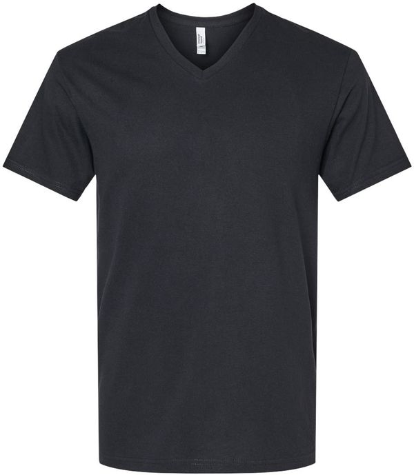 Am image of a Custom American Apparel Unisex CVC V Neck Tee in Black!