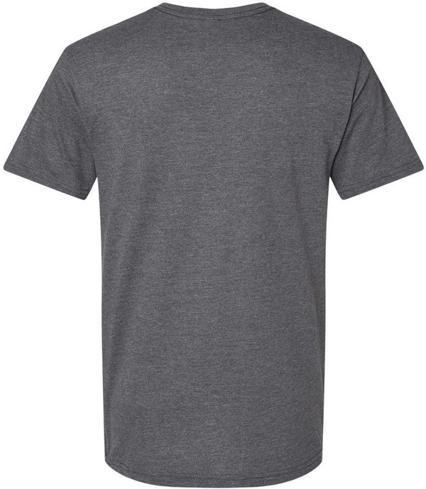 Am image of a Custom American Apparel Unisex CVC V Neck Tee in Heather Charcoal!