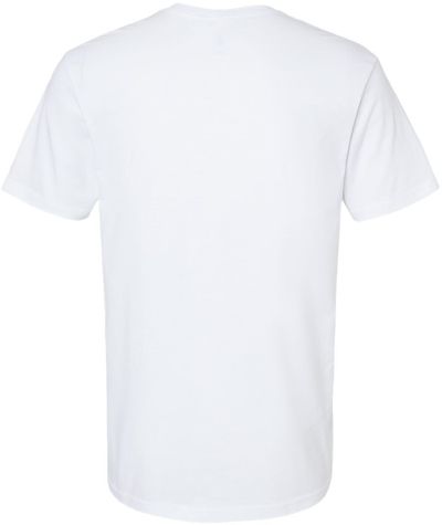 Am image of a Custom American Apparel Unisex CVC V Neck Tee in White!