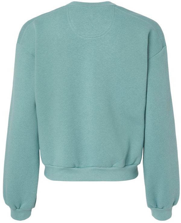 Am image of a Custom American Apparel ReFlex Womens Fleece Crewneck Sweatshirt in Arctic!