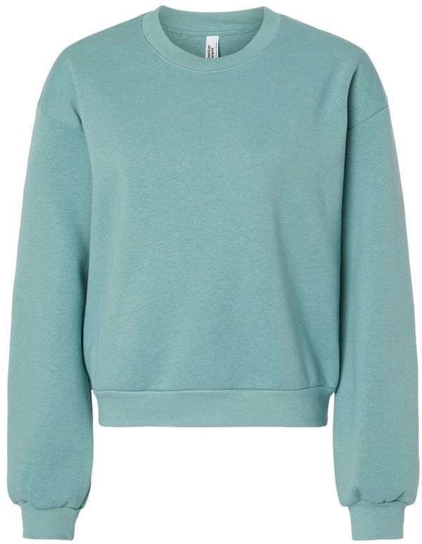 Am image of a Custom American Apparel ReFlex Womens Fleece Crewneck Sweatshirt in Arctic!