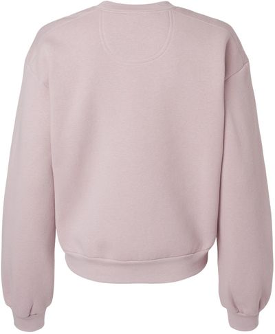 Am image of a Custom American Apparel ReFlex Womens Fleece Crewneck Sweatshirt in Blush!