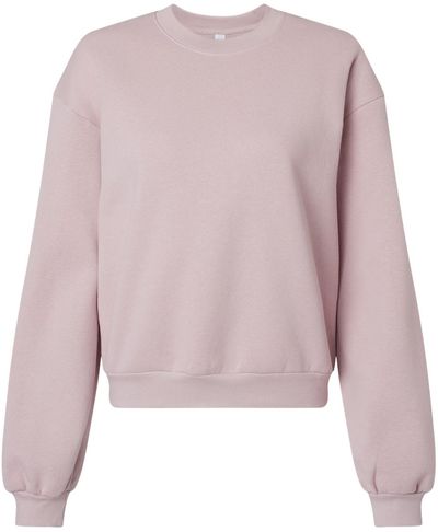 Am image of a Custom American Apparel ReFlex Womens Fleece Crewneck Sweatshirt in Blush!