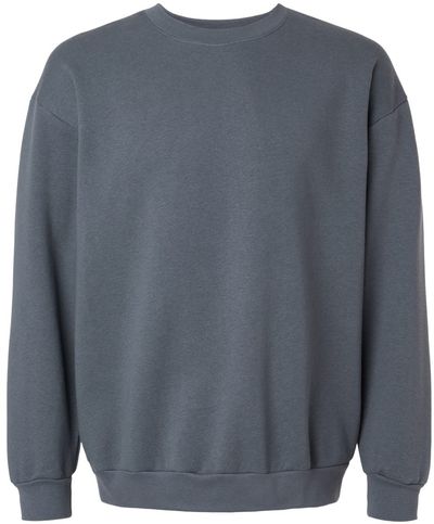 Am image of a Custom American Apparel ReFlex Fleece Crewneck Sweatshirt in Asphalt!
